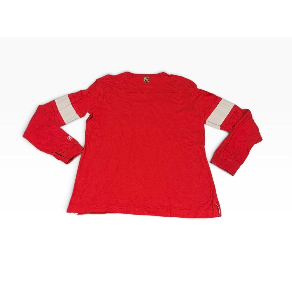 CCM NHL Detroit Red Wings Long Sleeve Shirt Red Vintage Style Mens Small - Picture 7 of 7